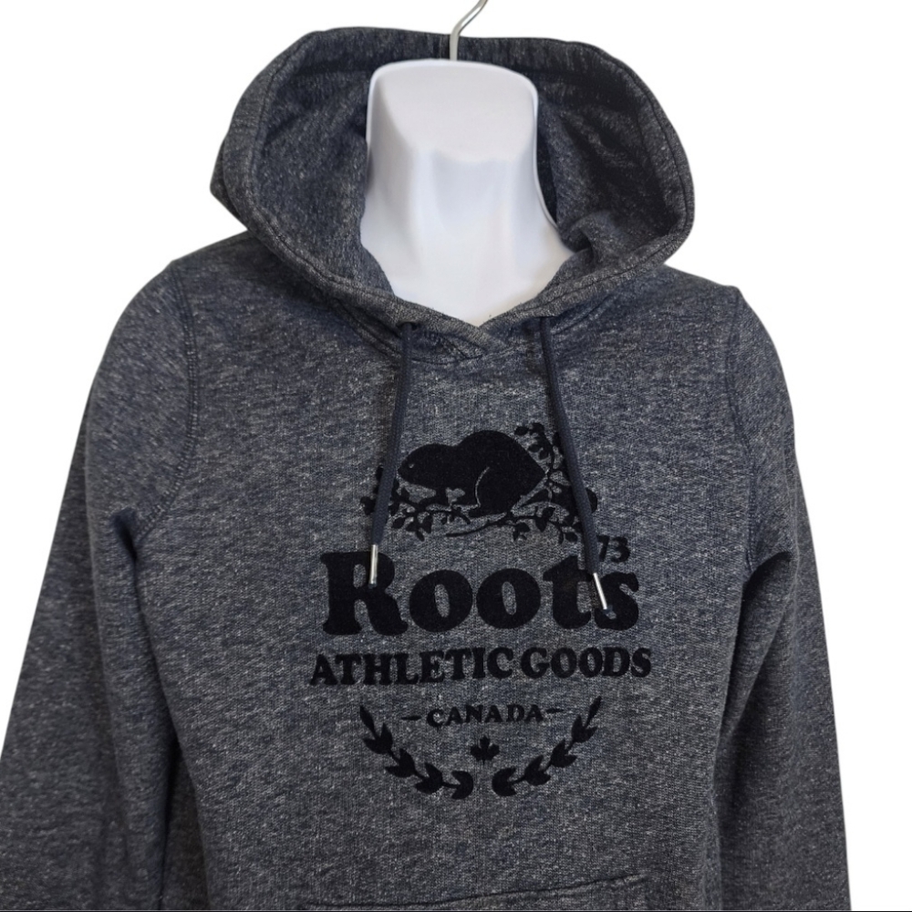 Roots Pullover Hoodie Size Small Dark Gray - Picture 3 of 10